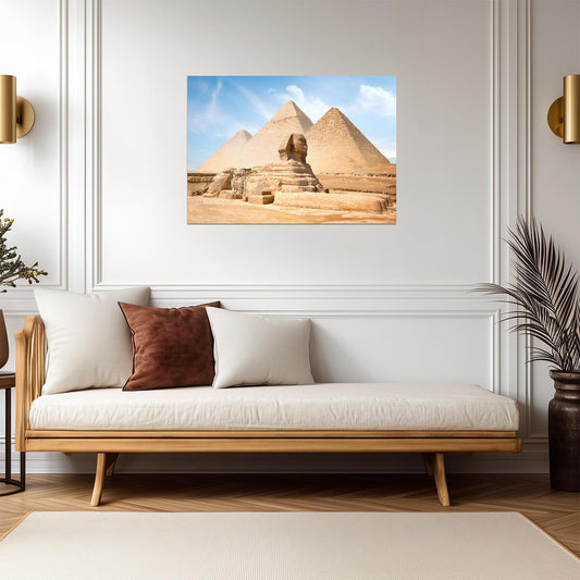 Great Sphinx of Giza Egypt | Ancient Pyramids Poster | Travel Photography Print - Photography Poster