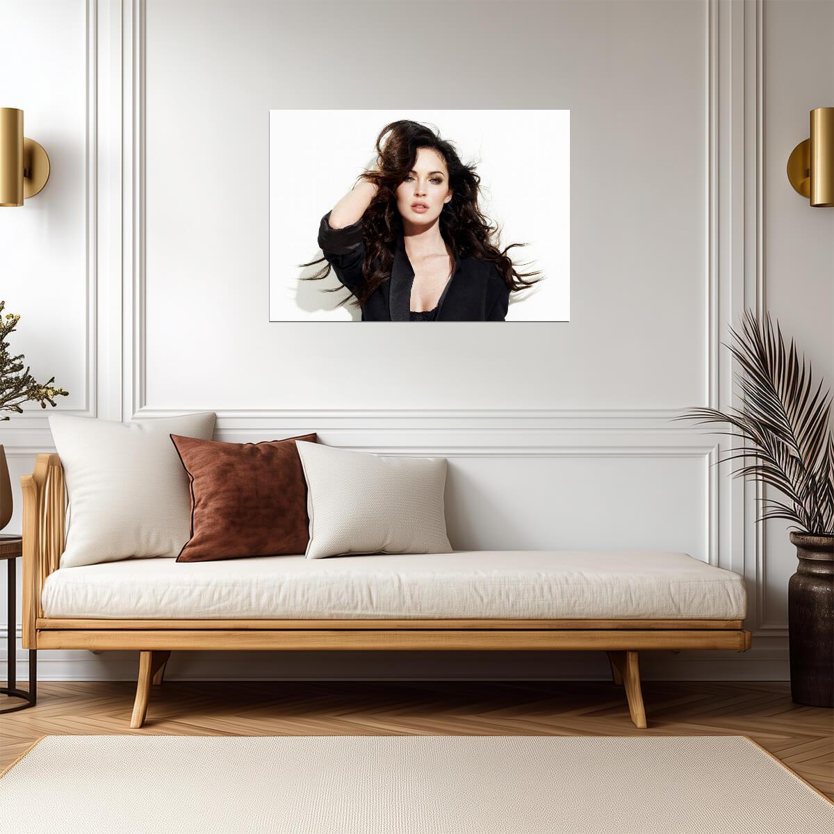 Megan Fox Portrait | Actress Photoshoot | Glamour Wall Art Poster - Celebrities Poster