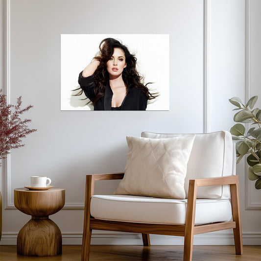 Megan Fox Portrait | Actress Photoshoot | Glamour Wall Art Poster - Celebrities Poster