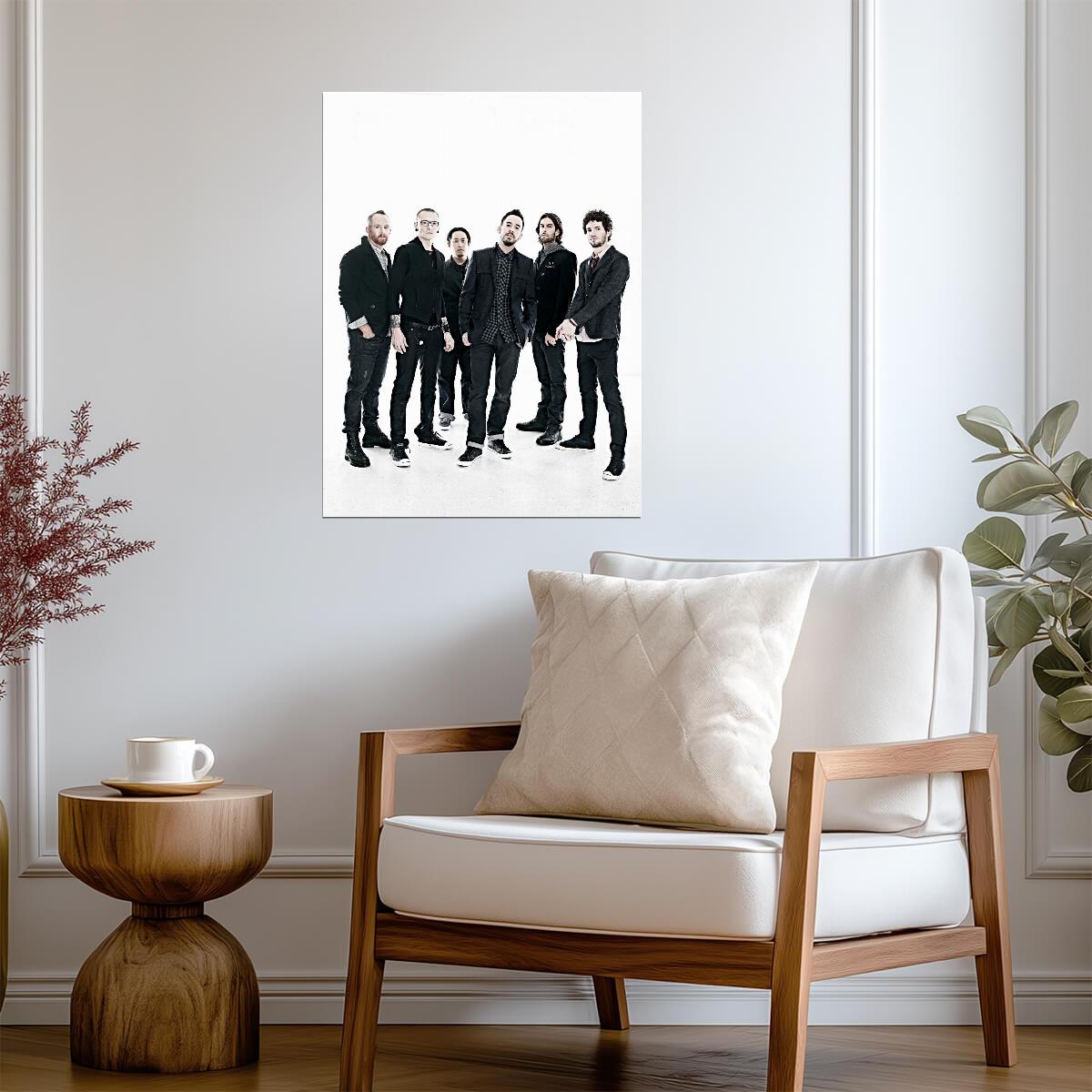 Linkin Park Band Portrait | Rock Music Poster | Nu Metal Wall Art - Music Poster