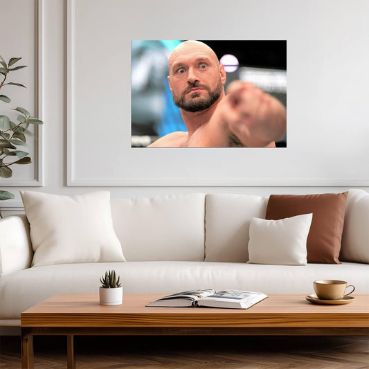 Tyson Fury Pointing Pose | Boxing Poster | The Gypsy King Portrait - Sports Poster