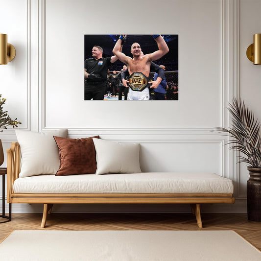 Sean Strickland Crowned UFC Champion | MMA Victory Poster | Combat Sports Fan Gift - Sports Poster