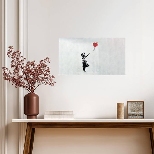 Banksy Girl with Balloon | Street Art Print | Modern Graffiti Wall Poster - Graphic & Art Poster