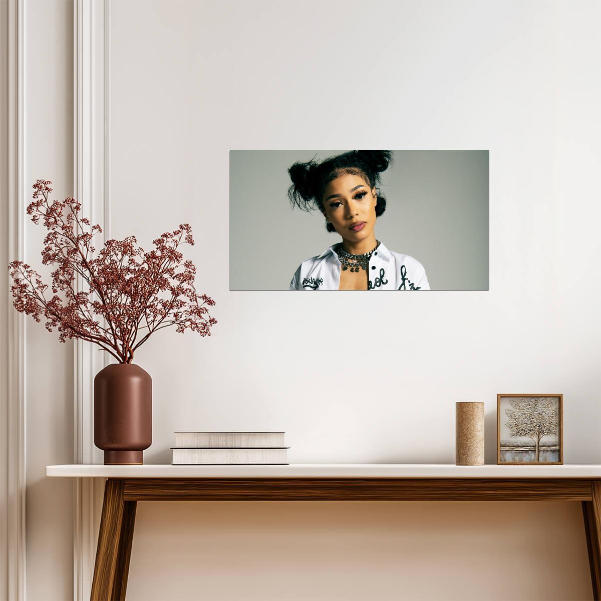 Coi Leray | Modern Rapper Portrait | Hip Hop Music Poster - Music Poster