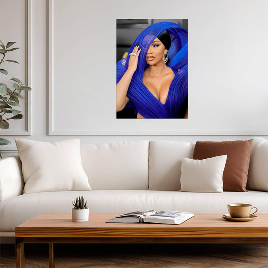 Cardi B | Colorful Portrait | Pop Culture Poster - Music Poster