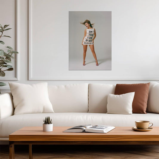 Addison Rae Dont Judge Dress | Celebrity Poster | Modern Room Decor - Celebrities Poster