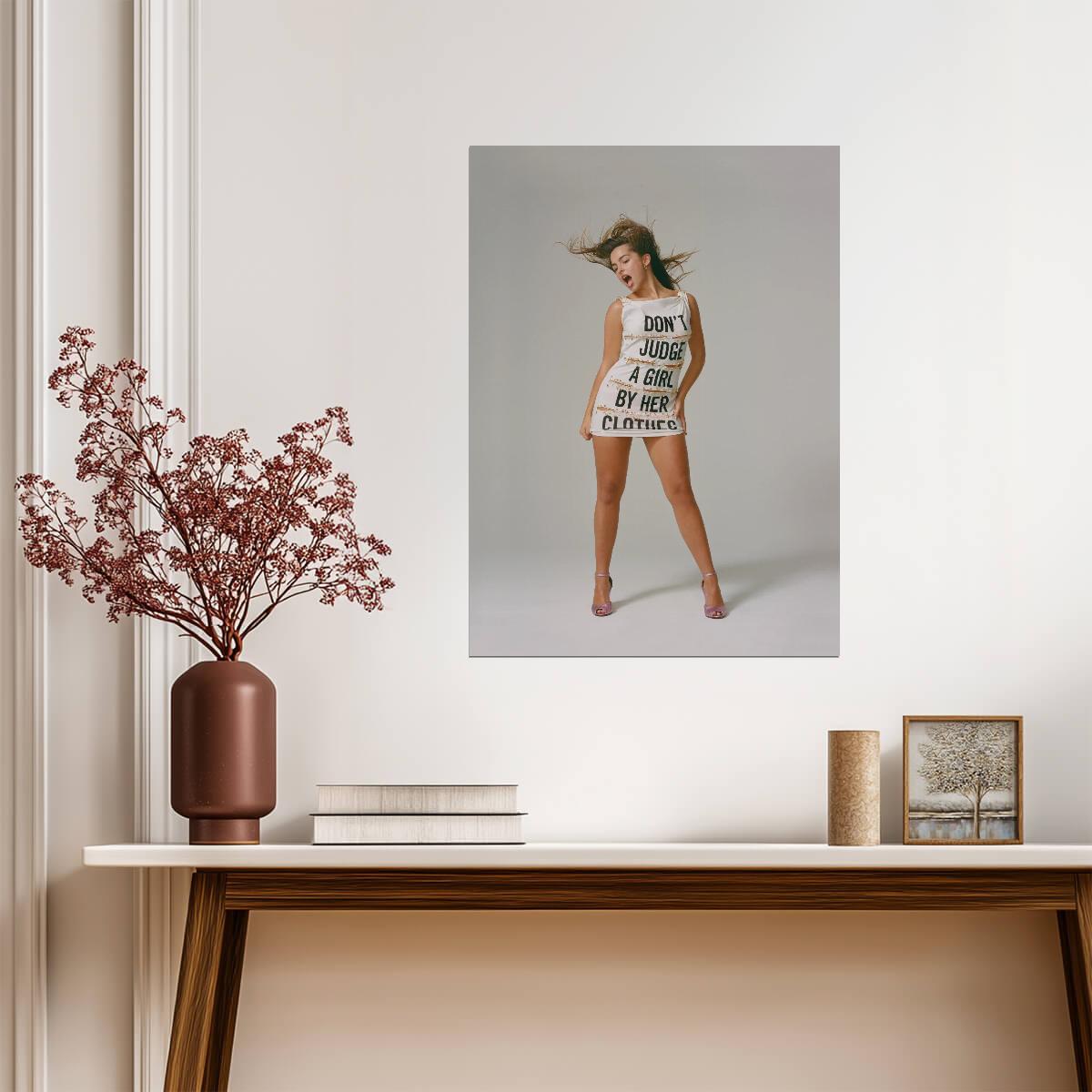 Addison Rae Dont Judge Dress | Celebrity Poster | Modern Room Decor - Celebrities Poster