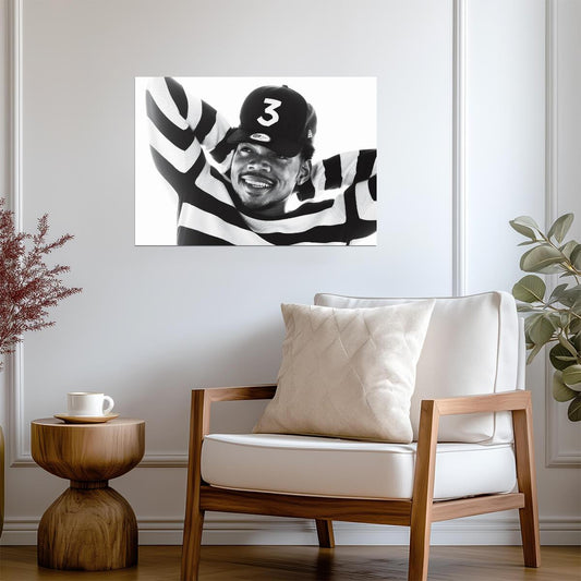 Chance The Rapper | Black and White Art | Music Poster - Music Poster