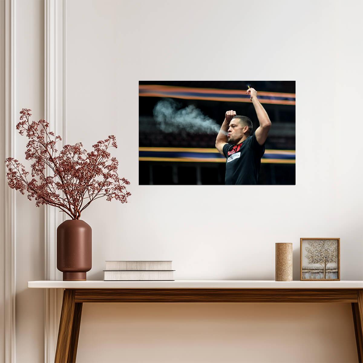 Nate Diaz UFC Post Fight | MMA Fighter Poster | Combat Sports Wall Art - Sports Poster