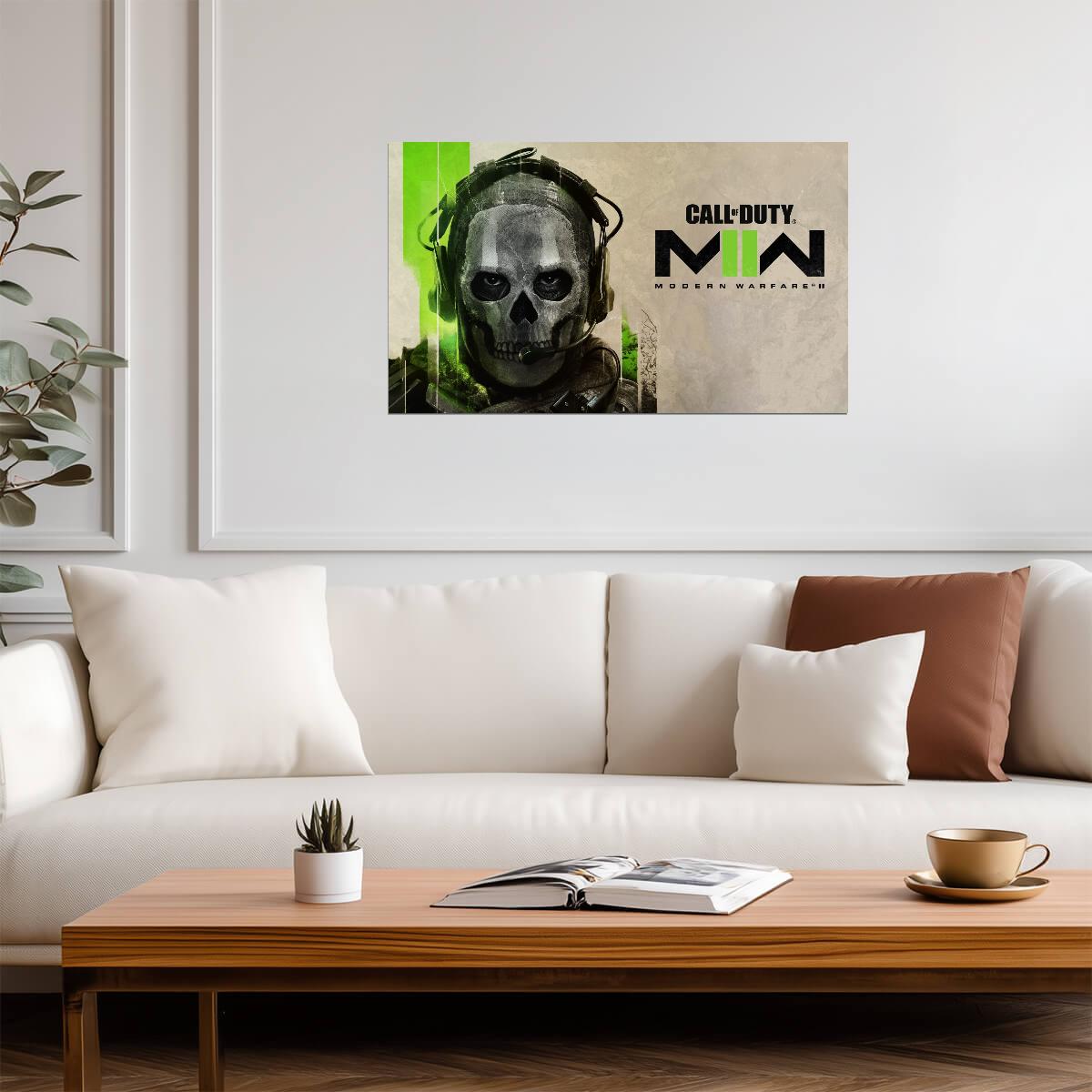 Call of Duty Modern Warfare II Ghost | Game Promo Art Poster | Gaming Decor - Video Games Poster