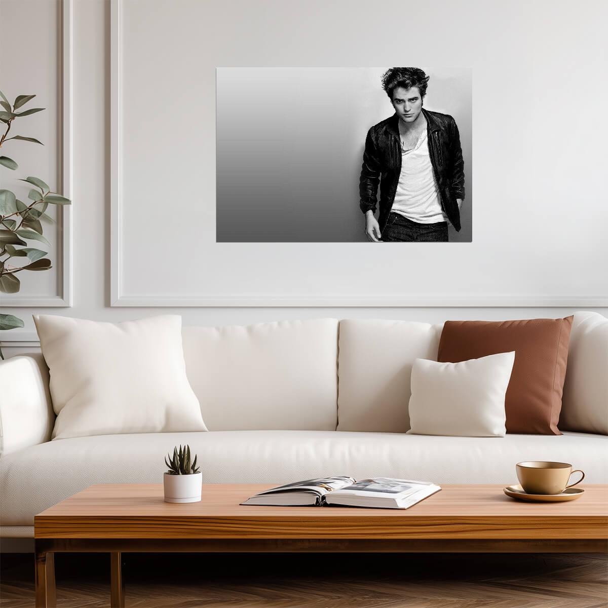 Robert Pattinson Black & White Portrait | Modern Actor Poster | Celebrity Wall Art - Celebrities Poster