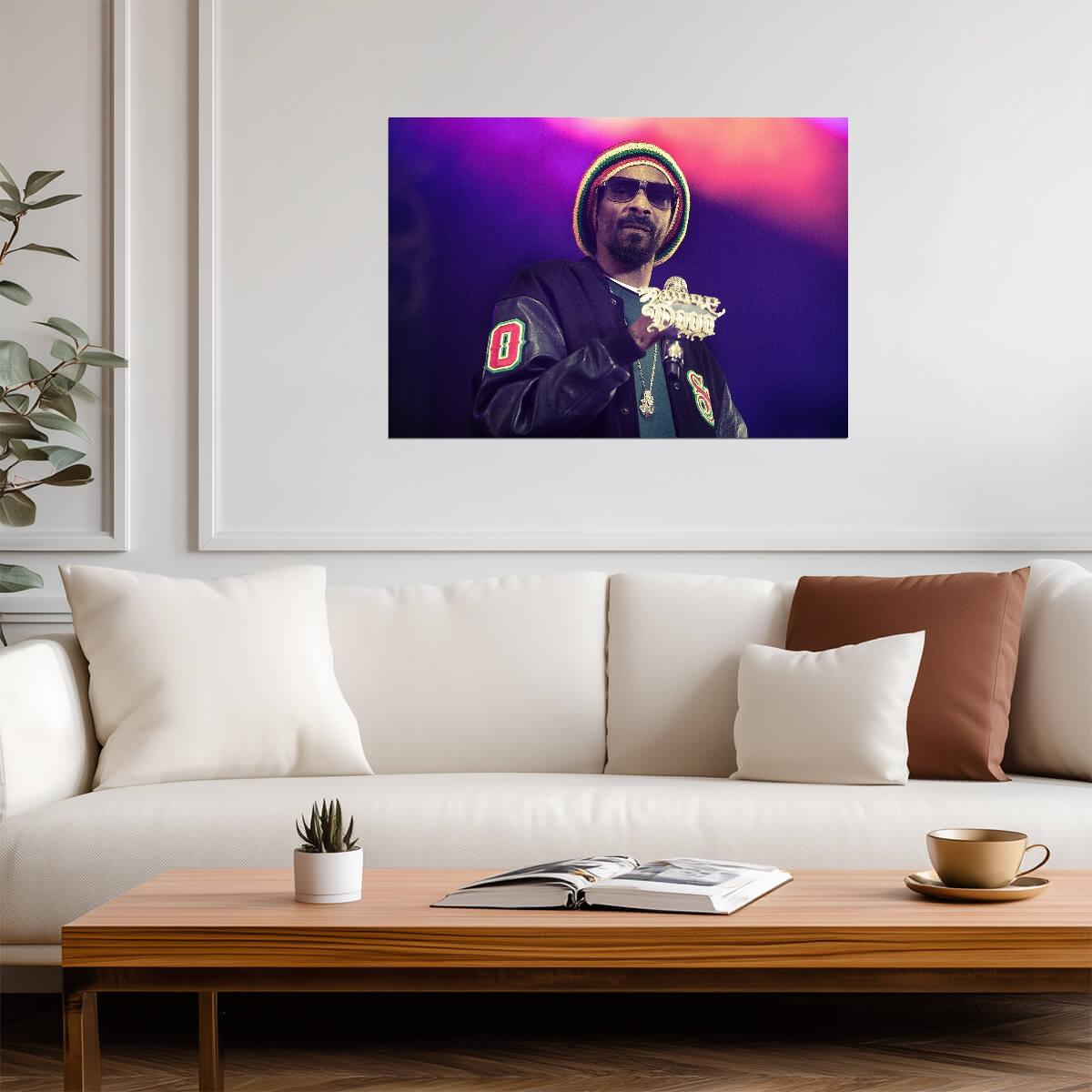 Snoop Dogg as Snoop Lion | Live Concert Photography | Rap Legend Poster - Music Poster
