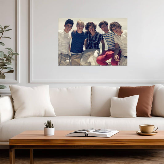 One Direction on the Beach | Early Years Group Photo | Pop Music Poster - Music Poster