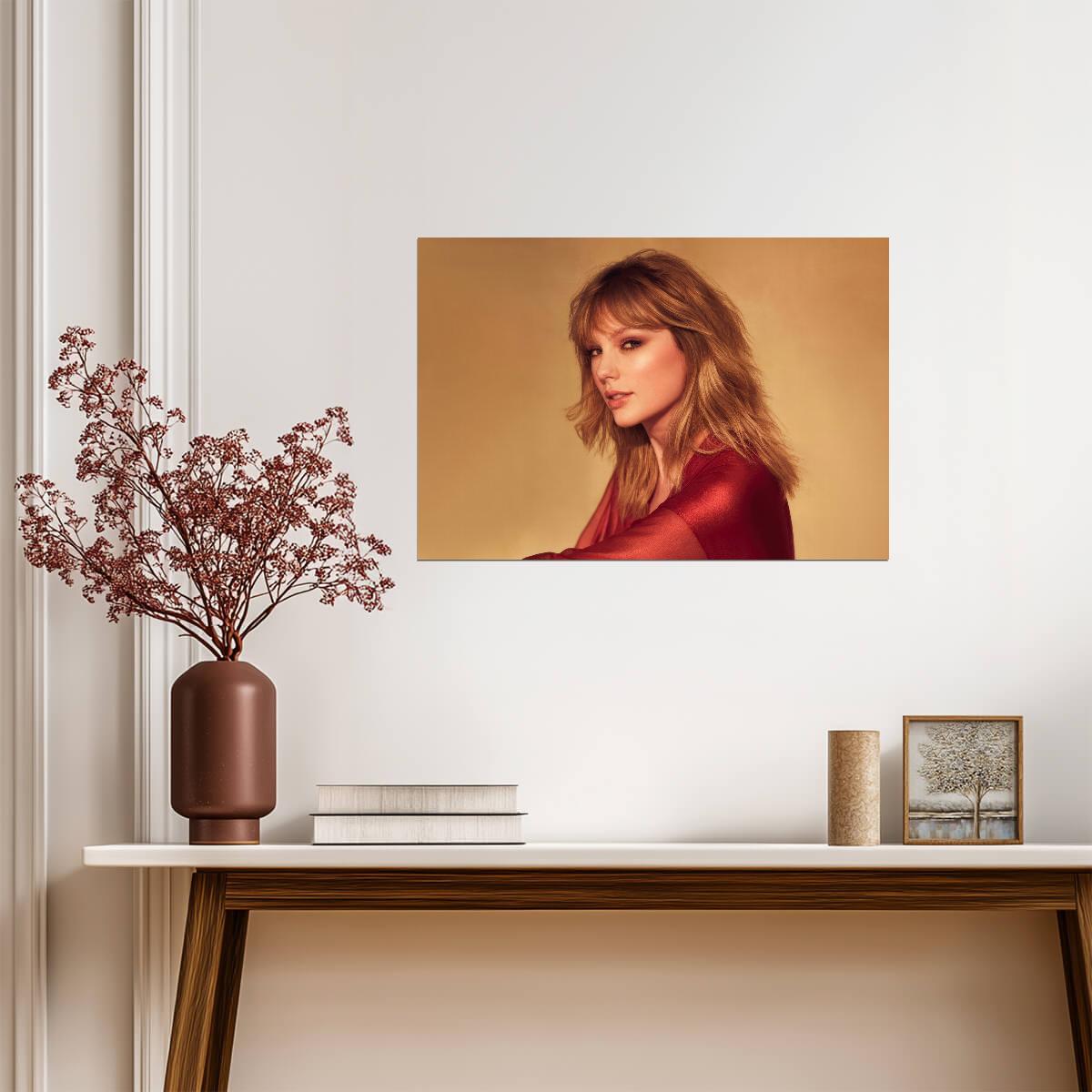 Taylor Swift Red Blouse Photoshoot | Music Star Poster | Celebrity Wall Art - Music Poster