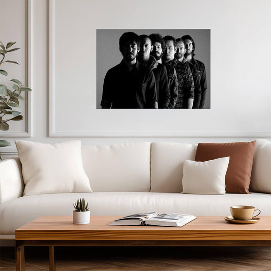 Linkin Park Band Photo | Black and White Music Poster | Alternative Rock Wall Art - Music Poster