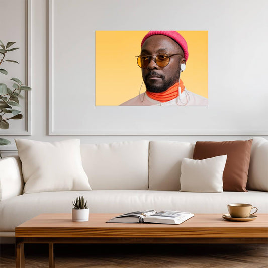 Will.i.am Colorful Portrait | Modern Music Poster | Hip Hop Fashion Art - Music Poster