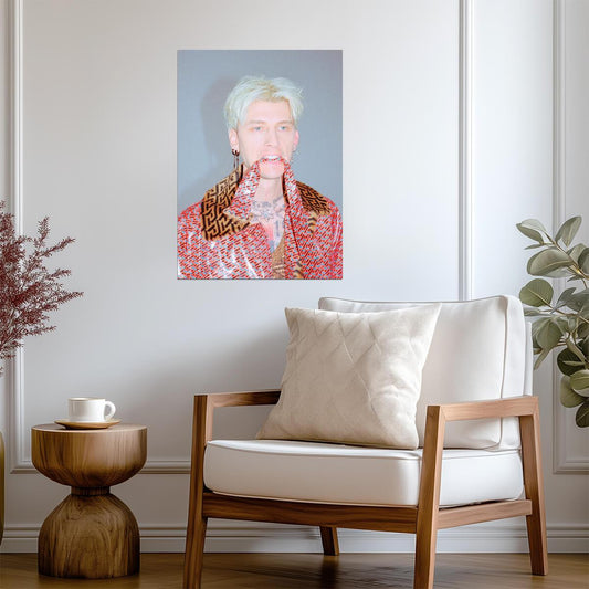 Machine Gun Kelly MGK Edgy Fashion Photoshoot | Modern Rock Star Poster | Pop Punk Wall Art - Music Poster