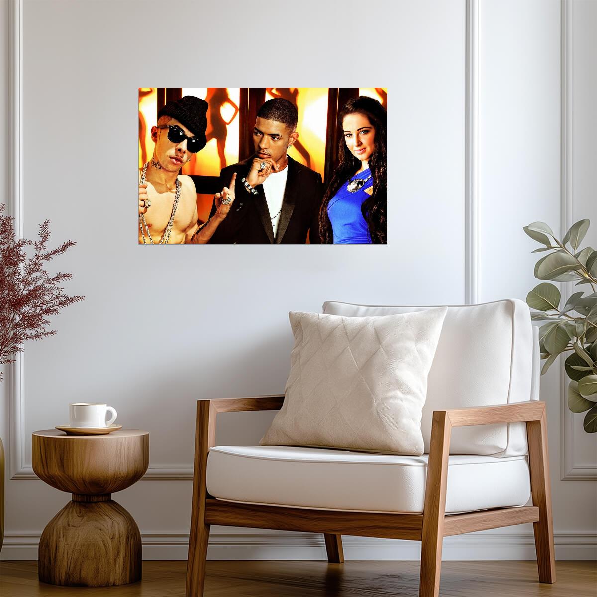 N-Dubz Vibrant Nightclub Scene | British Hip Hop Group Poster | Modern Music Art - Music Poster