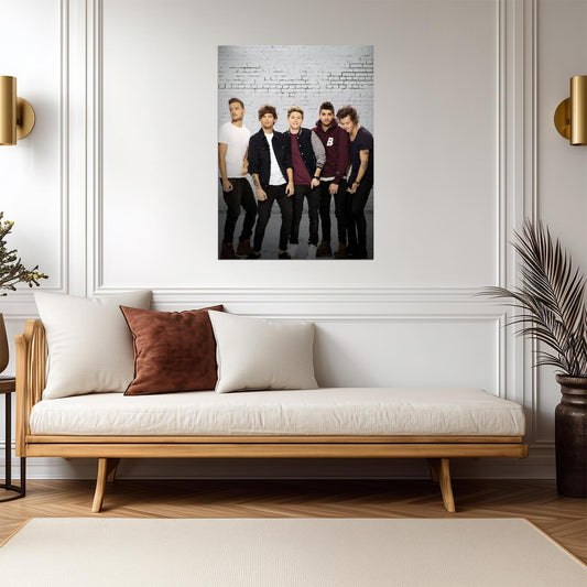 One Direction Full Band Studio Portrait | Modern Pop Music Poster | Boy Band Wall Art - Music Poster