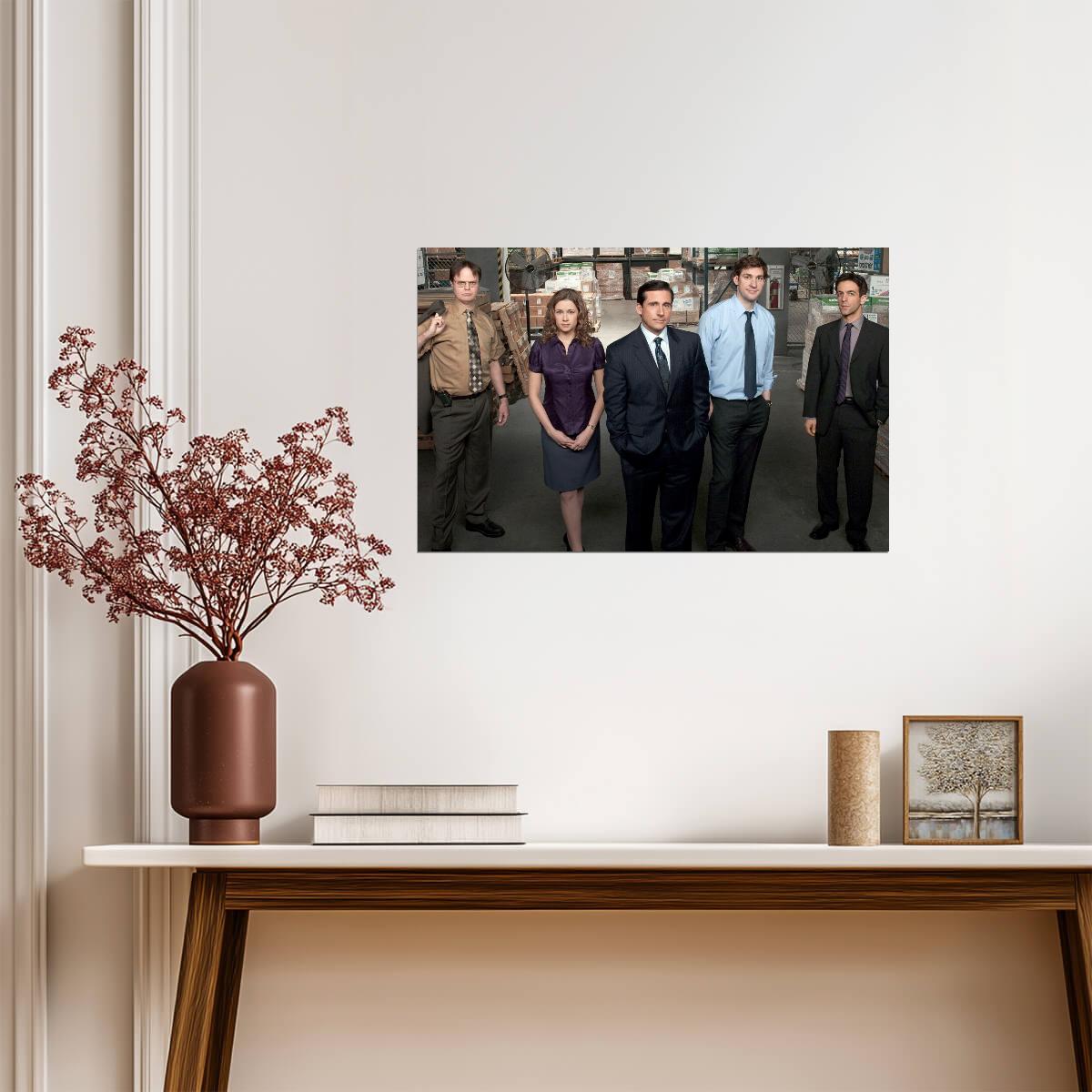 The Office Cast in Dunder Mifflin Warehouse | Classic Sitcom Poster | TV Show Wall Art - Movies & TV Poster