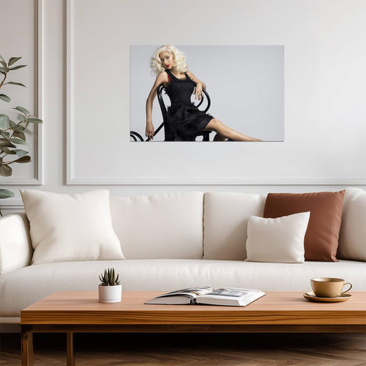 Christina Aguilera Glamour Photoshoot | Pop Star Portrait | Music Celebrity Poster - Music Poster