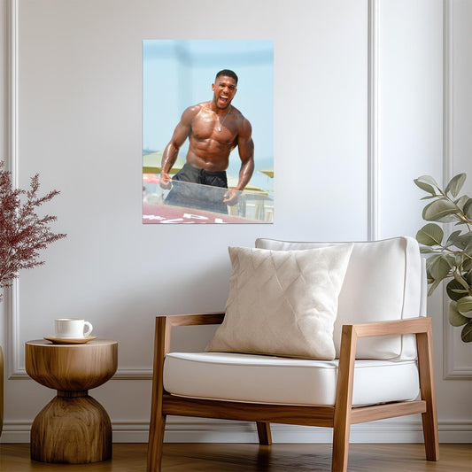 Anthony Joshua Powerful Physique | Heavyweight Boxing Legend Poster | Gym Motivation Wall Art - Sports Poster