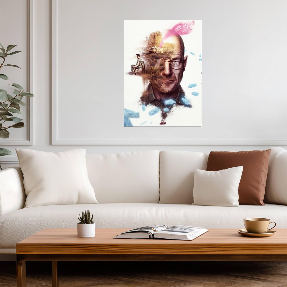 Breaking Bad Walter White as Heisenberg | TV Show Art Print | Crime Drama Series Poster - Movies & TV Poster
