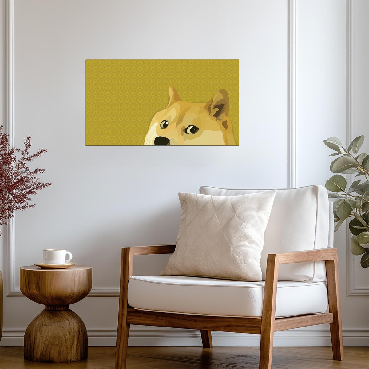 Dogecoin | Cryptocurrency Logo | Finance Poster - Graphic & Art Poster