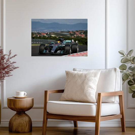Lewis Hamilton Mercedes F1 2017 | Formula 1 Poster | Motorsport Action Photography - Sports Poster