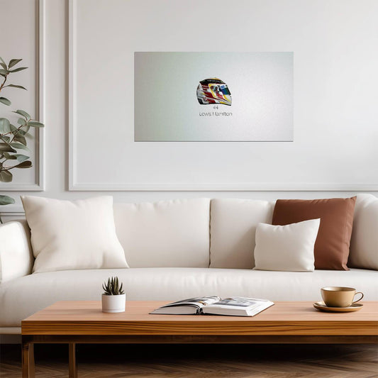 Lewis Hamilton #44 | Mercedes F1 Racing Poster | Motorsport Legend Helmet Art - Sports Poster