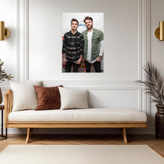 The Chainsmokers Outdoor Portrait | Music Duo Poster | Celebrity Wall Art - Music Poster