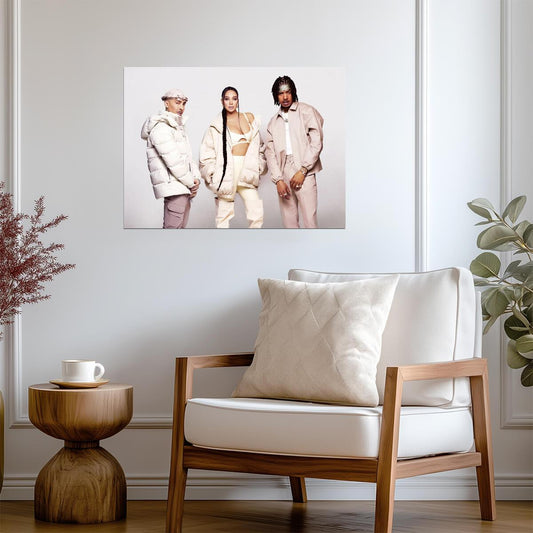 N-Dubz Modern Fashion Photoshoot | British Hip Hop Group Poster | Pastel Aesthetic Wall Art - Music Poster