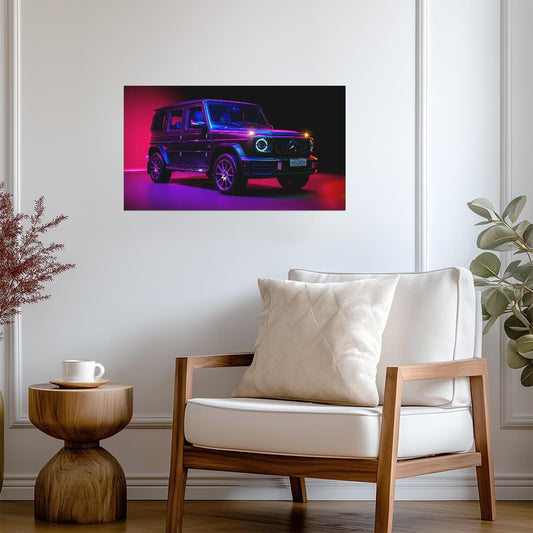 Mercedes-AMG G63 | Luxury SUV Poster | Neon & Retrowave Style Art - Cars Poster