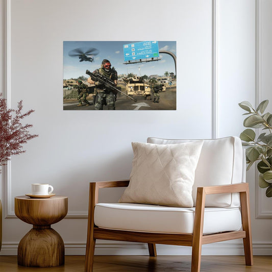 Call of Duty Modern Warfare II | Multiplayer Battle Scene Poster | Gaming Room Decor - Video Games Poster