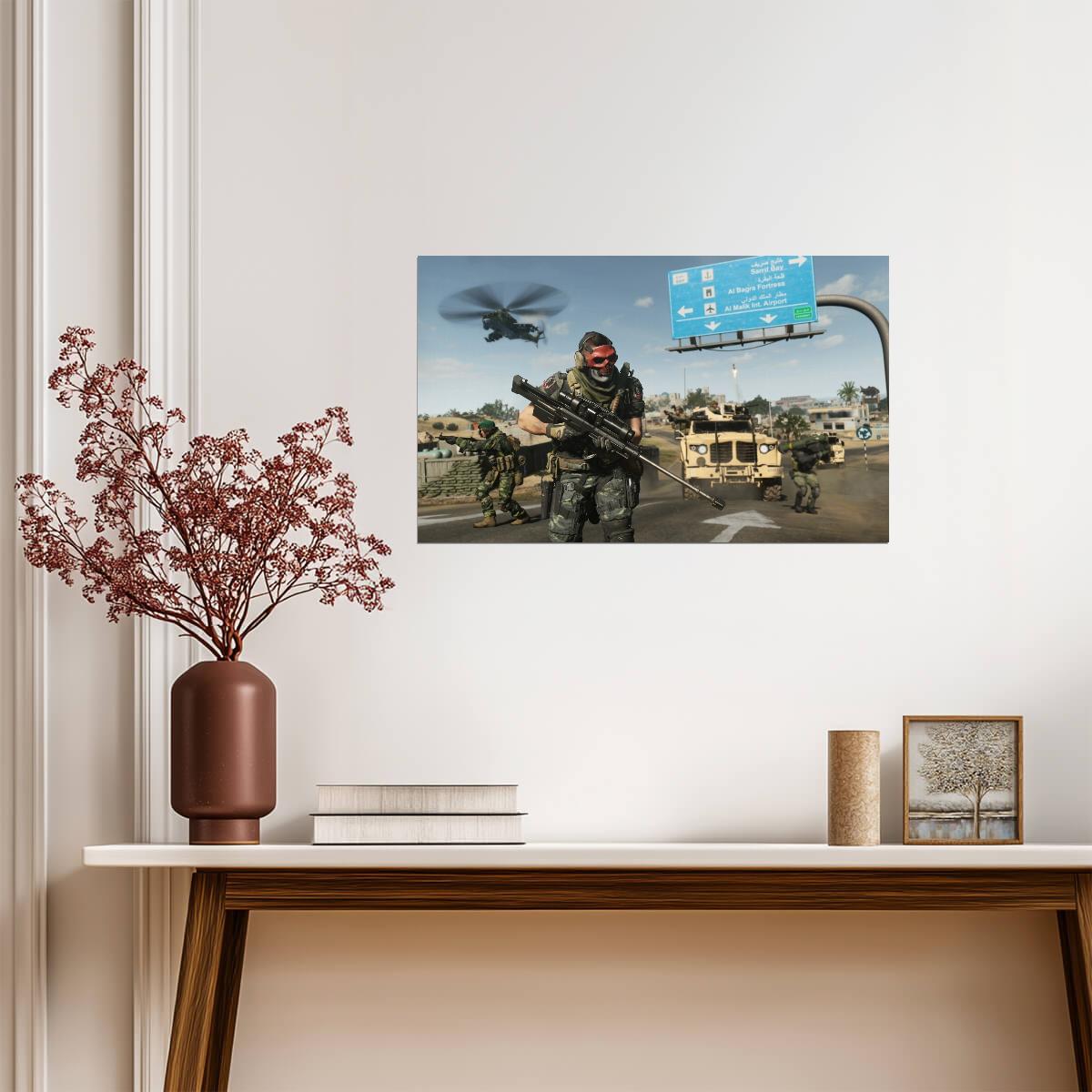 Call of Duty Modern Warfare II | Multiplayer Battle Scene Poster | Gaming Room Decor - Video Games Poster