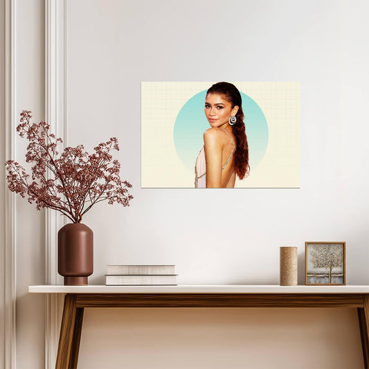 Zendaya Stylized Portrait | Celebrity Poster | Modern Actress Wall Art - Celebrities Poster