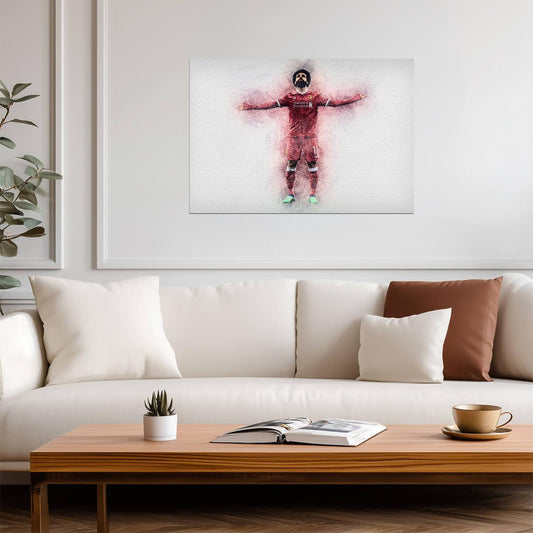 Mohamed Salah Liverpool FC | Abstract Art Poster | Soccer Star Wall Print - Sports Poster