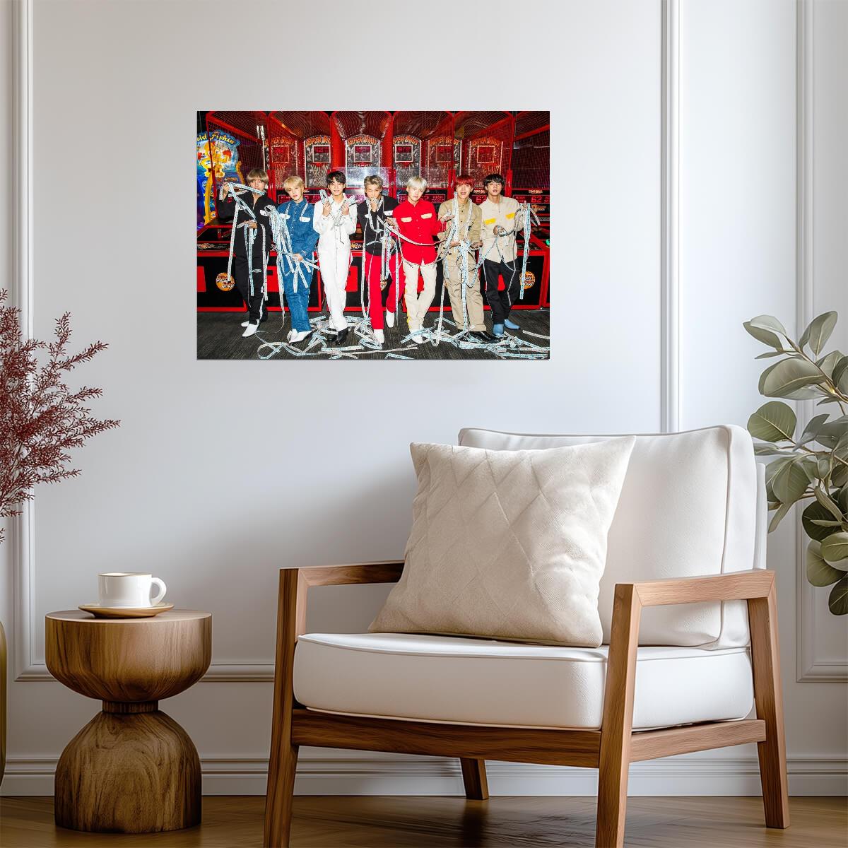 BTS Group Arcade Photo | K-Pop Music Poster | Gift for ARMY Fan - Music Poster