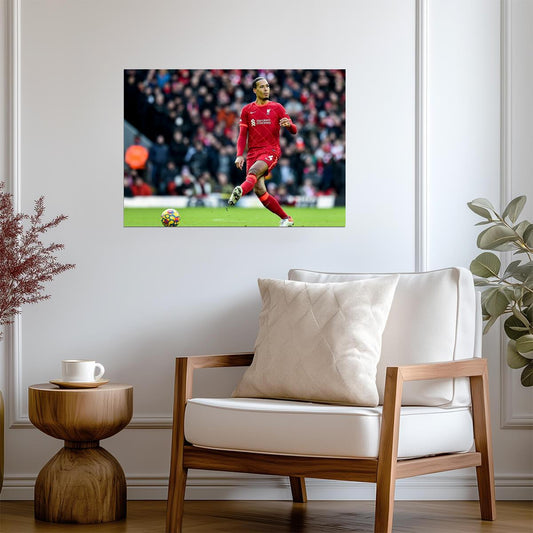 Virgil van Dijk Liverpool FC | Soccer Poster | Sports Legend Art - Sports Poster