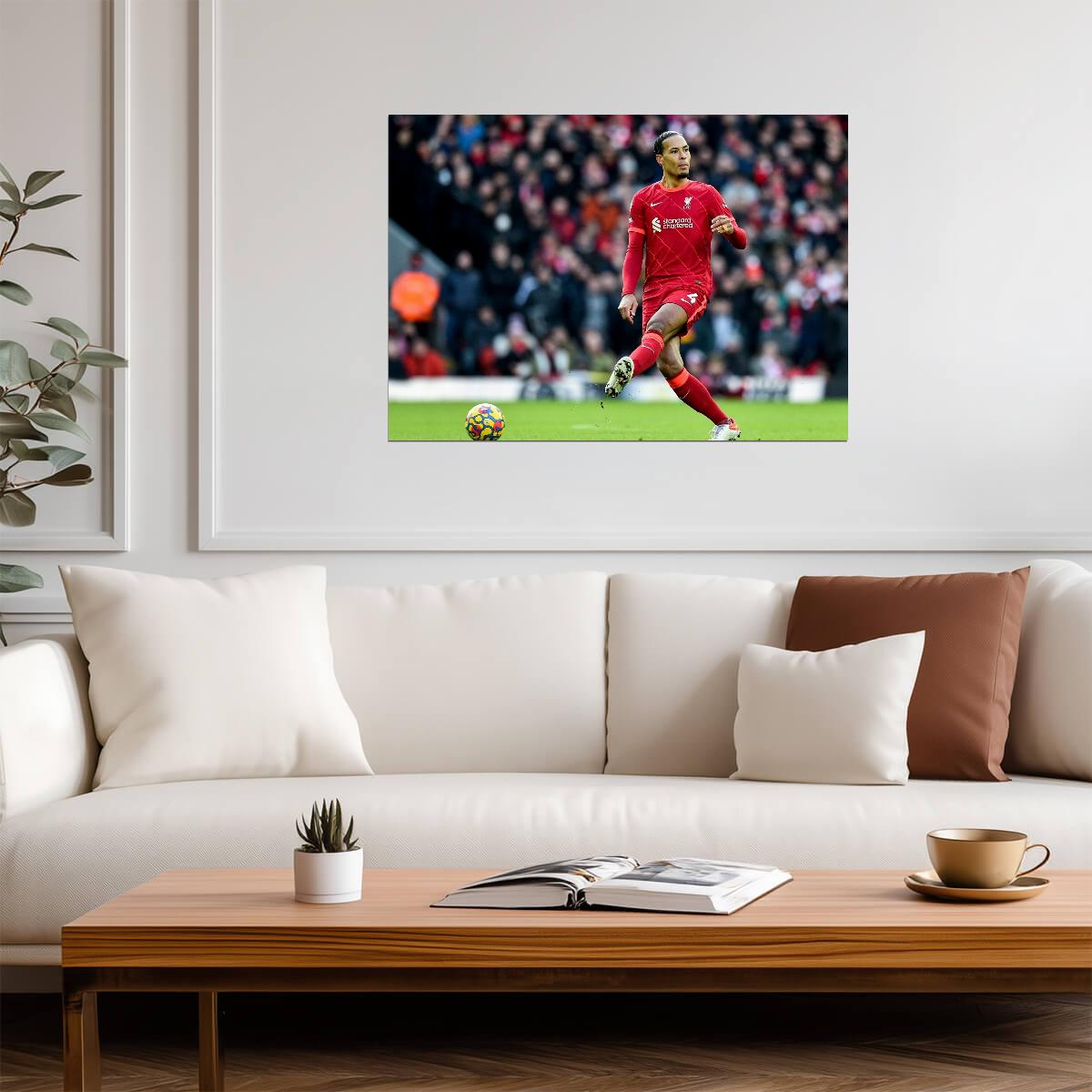 Virgil van Dijk Liverpool FC | Soccer Poster | Sports Legend Art - Sports Poster