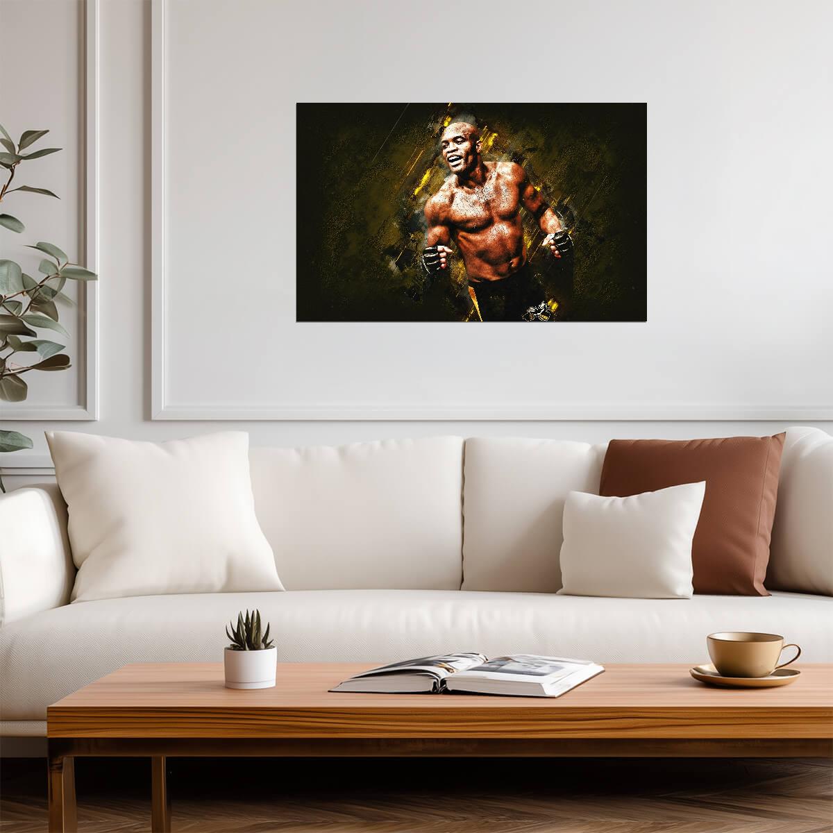 Anderson Silva The Spider | MMA Legend Poster | Abstract Combat Sports Art - Sports Poster