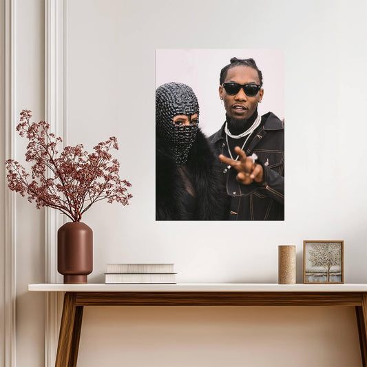 Cardi B and Offset | Hip Hop Couple | Rapper Duo Poster - Music Poster