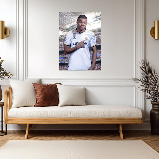 Kylian Mbappé Real Madrid | Soccer Poster | Football Star Wall Art - Sports Poster