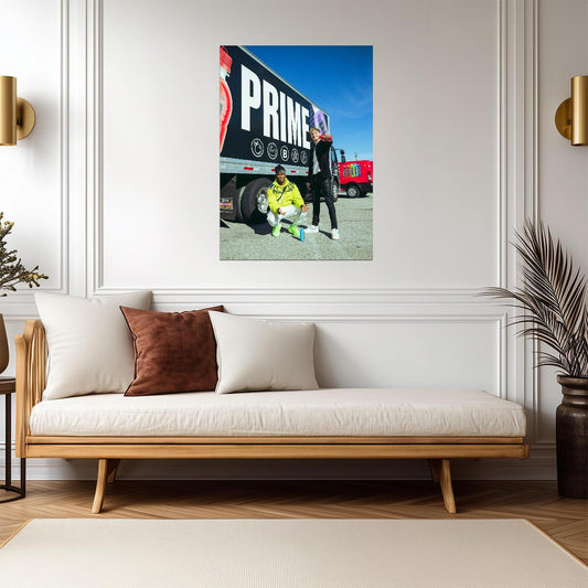 KSI & Logan Paul PRIME Hydration | Promotional Photo Poster | YouTube Influencer Wall Art - Sports Poster