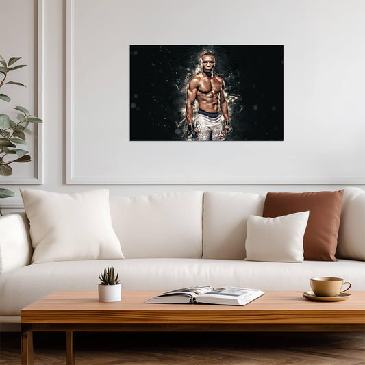 Kamaru Usman The Nigerian Nightmare | UFC MMA Fighter Poster | Combat Sports Legend Art - Sports Poster