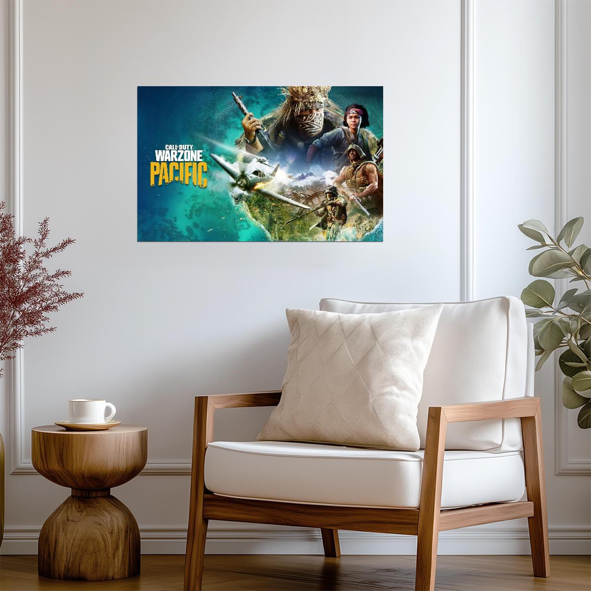 Call of Duty Warzone Pacific | Tropical Battle Royale Poster | Gamer Wall Decor - Video Games Poster