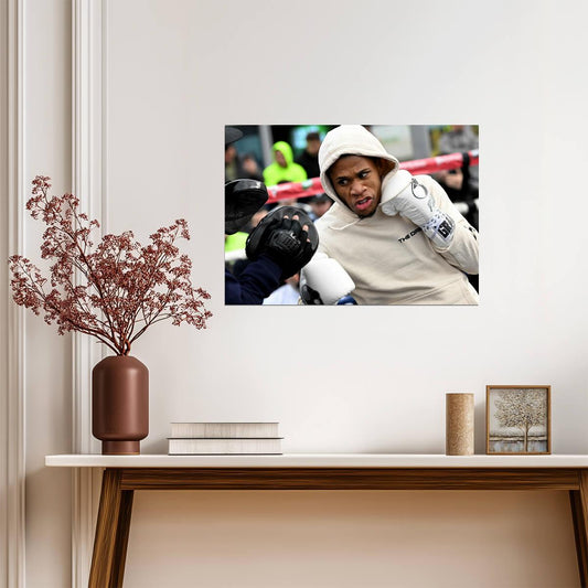 Devin Haney Sparring Hoodie | Boxing Poster | The Dream Training Art - Sports Poster