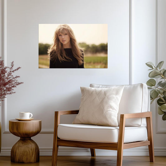 Taylor Swift Natural Light Portrait | Black Sweater Photoshoot | Music Celebrity Poster - Music Poster