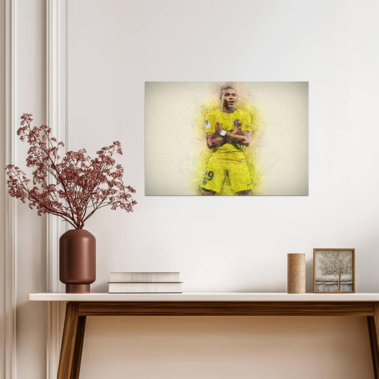 Kylian Mbappé PSG Goal Celebration | Soccer Poster | Football Legend Sketch Art - Sports Poster