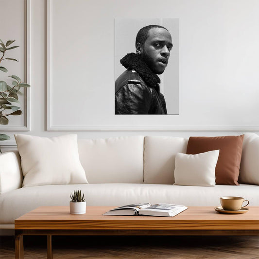 6lack Black and White | Music Poster | Monochrome Portrait - Music Poster